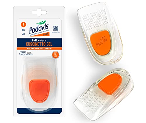 Podovis - Talonnière en gel, action de prévention et atténuation des douleurs au talon, protège genoux et tendons, largeur 41 - 45 cm Cover