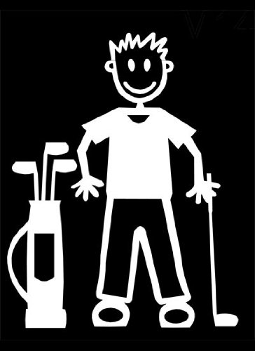 My Stick Figure Family - Mis Pegue la figura familia de coches pegatina de vinilo ventana Padre Golf M14