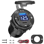 Upgraded-Version-12V-USB-Outlet-Qidoe-58W-3-Port-USB-C-12V-Outlet-Dual-PD-20W-18W-USB-A-Port-with-Voltmeter-Lengthened-Aluminum-Body-Switch-Waterproof-USB-Car-Charger-Socket-for-Car-Boat-Marine-RV