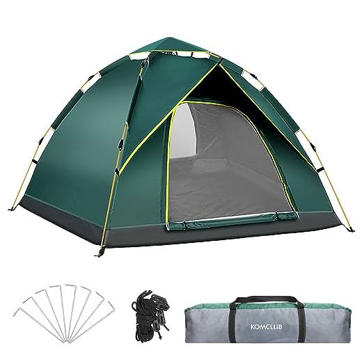 Tente de Camping Automatique, légère pour 2-3 Personnes, Protection UV, Parfaite pour la Plage, l'extérieur, Les Voyages, Le Camping, la Chasse, la pêche, etc. (sans fenêtre)