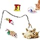 HEPAZ Katzenspielzeug Set mit Katzentunnel, Bälle, Federspielzeug, Plüschspielzeug, Spielzeugmäuse Katzen Spielzeug Variety Pack für Kitty Katzen, Bonus Aufbewahrungstasche, 24 Stück
