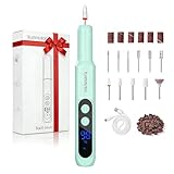 XunmotorYao Fresa per Unghie Professionale Intelligente Led Portatile Manicure e Pedicure Elettrico Unghie Portatile Fresa Trapano Chiodo per Casa e Salone Set,Verde