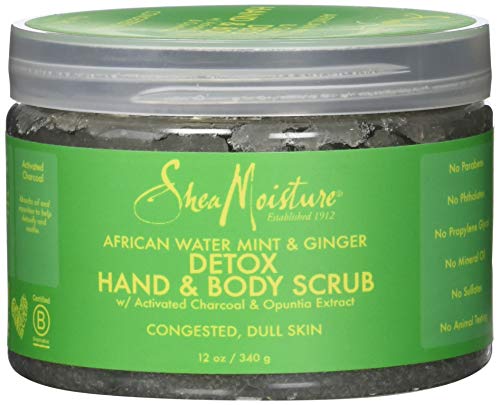 Shea Moisture African Water Mint & Ginger Detox Hand & Body Scrub, 12 Ounce