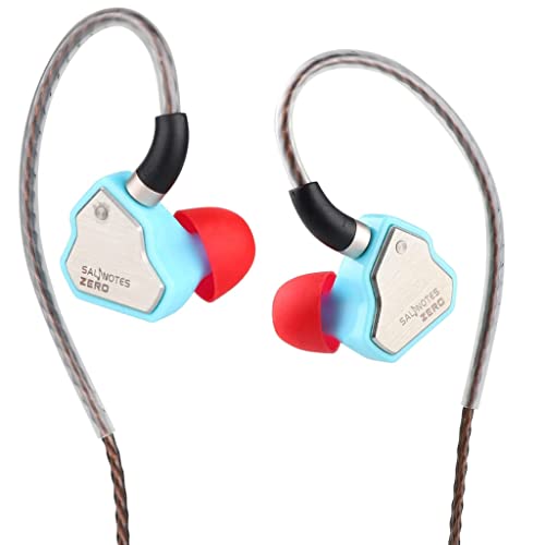 Image of Concept Kart 7Hz Salnotes Zero Wired Iem Earphone, 10Mm Dynamic Driver|Metal Composite Diaphragm|Noise Isolation|In Ear Monitor Earbuds With Detachable Ofc Cable (Blue, 3.5Mm With Mic)