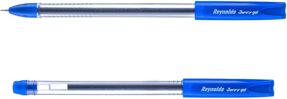 Reynolds JIFFY GEL 25 CT JAR - BLUE I Lightweight Gel Pens for Writing With Comfortable Grip for Extra Smooth Writing I School and Office Stationery | 0.5mm Tip Size