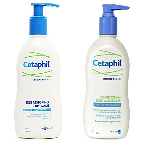 Image of Cetaphil Restoraderm, Skin Restoring Moisturizer, 295ml and Cetaphil Restoraderm, Skin Restoring Body wash, 295 (Pack of 2)