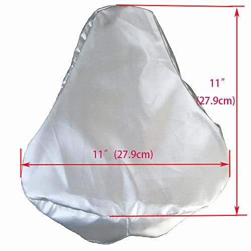 Large Uv Protective Waterproof Bike Saddle Cover, Wide Bicycle Seat Rain Cover With Elastic, Oversized Memory Foam Bike Seat Cushion Cover - 11" X 11" #TOP1