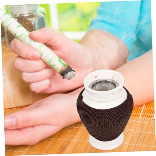 2 juegos de tapa para jarra de moxibustión cerámica, tubo eléctrico para moxibustión para alivio del dolor, color aleatorio miniatura 5