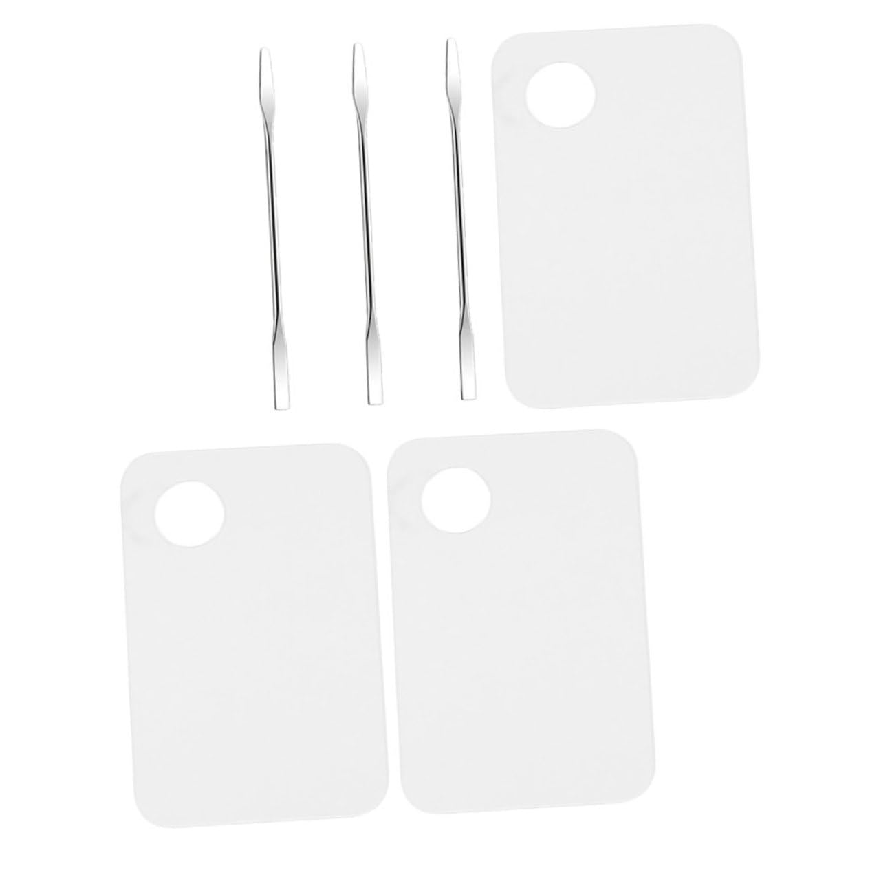 OHPHCALL Acrylic Makeup Palette Set 3 Sets 6pcs Nail Art Mixing Tool Nail Art for Salons