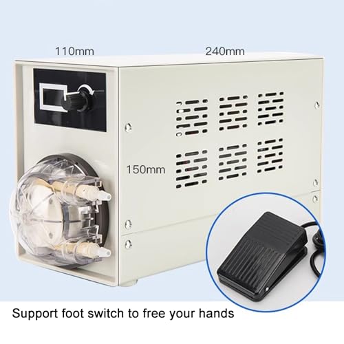 Bomba peristáltica de Alto caudal de 24 V, dosificación de líquidos de 0,04 a 120 ml/min con Pedal, Avance/Retroceso,