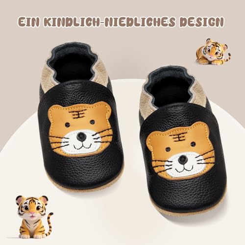 IceUnicorn Krabbelschuhe Baby Lauflernschuhe Jungen Mädchen Weicher Leder Babyhausschuhe Kleinkind Rutschfeste Lederschuhe Baby – Bild 5