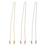 VALICLUD Brillenkette Serviettenhalter Clips Bandana Lanyard Kette mit Krokodilklammern Clips Vintage Metall 60cm Umhängeband Gesichtsabdeckung Trageband 3pcs Nackenband Aufbewahrung