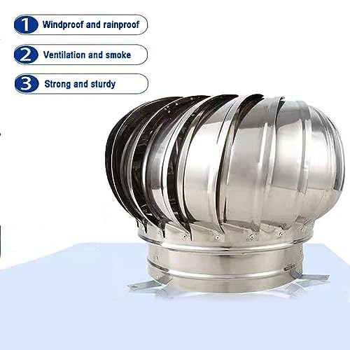 Ventilador de chimenea de acero de 200 mm Inless con tapa giratoria para ventilación 8