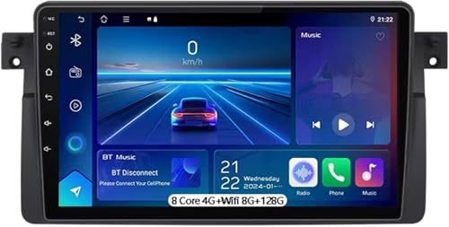 �J�[�v���C��� �p��BMW E46 1998-2006�pAndroid 15�J�[�X�e���I���W�I�A���C�����XCarplay Android Auto�~���[�����N�t��(8 Core 4g+wifi 8g+128g)