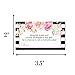 Modern Floral Diaper Raffle Tickets (25 Pack) Baby Shower Games for Girls – Invitation Insert Cards - Pink and Black