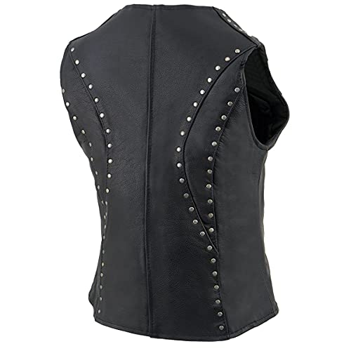 Image of Milwaukee Leather Premium Motorcycle Biker Rider Leather Vest for Women |LKL|ML|MLL|SH