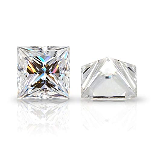 Loose Moissanite 10-100 Carat, Real Colorless Diamond, Princess Square Cut Brilliant Gemstone for Making Engagement/Wedding/Ring/Jewelry/Pendant/Earrings Handmade Moissanite