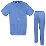 Camisa Y Pantalón Sanitarios Caballero Cuello Redondo MÉDICO ENFERMERO Uniforme Laboral ESTÉTICA Dentista Doctores Limpieza Veterinaria Ref.832
