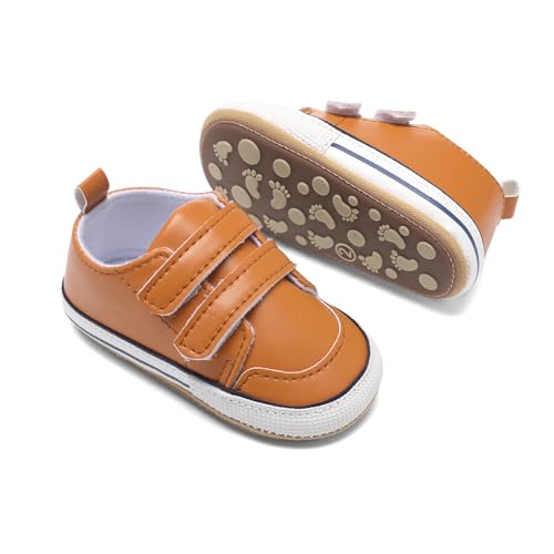 Image of Clowora Baby Boys Girls Shoes Non-Slip Rubber Sole Sneakers Infant First Walking Toddler Crib Shoes Newborn Loafers Flats.