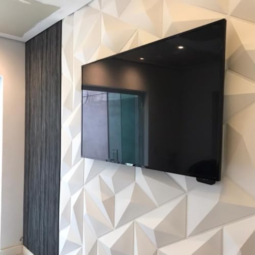 Kit 50 Placas Painel Trapézio Revestimento Decorativo Relevo Sust...