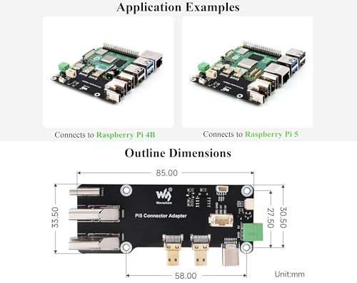 Adaptador Micro HDMI a HDMI para Raspberry Pi 5 y 4B miniatura 5