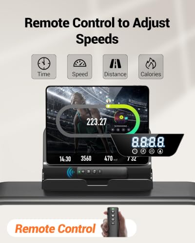 Image of 12% Incline Walking Pad Treadmill, Under Desk Treadmills for Home