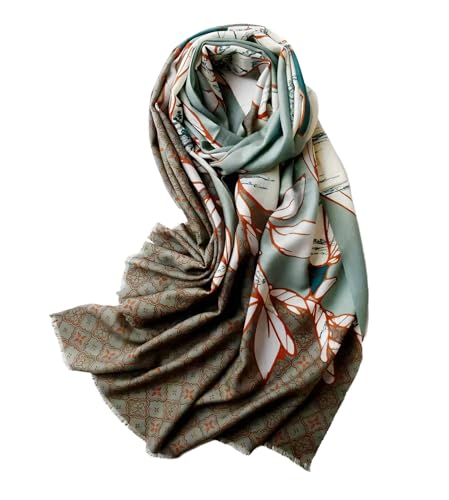 Cashmere-soft Mercerized wool Shawl Pashmina Lightweight Travel Wrap & Evening Scarf |Office |Wedding - Main Image