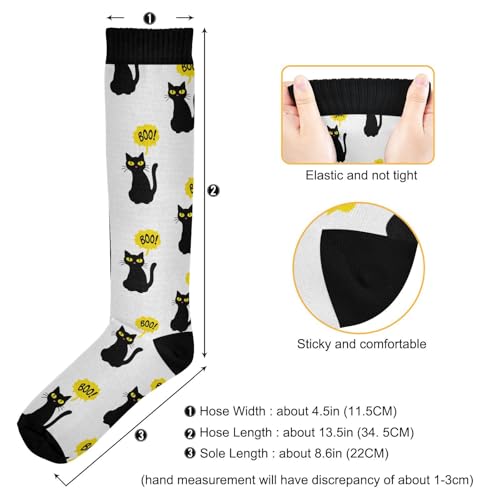 CEBUGI Cheshire Cat Texture Compression Long Socks Women Men Knee High Running Socks for Sports Hiking Travel,2 pairs3