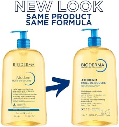 Bioderma Atoderm Shower Oil, Cleansing Oil For Face & Body, Nourishing Cleansing Oil For Dry to Atopic Sensitive Skin For Softer & Smooth Skin For Your Whole Family - 1