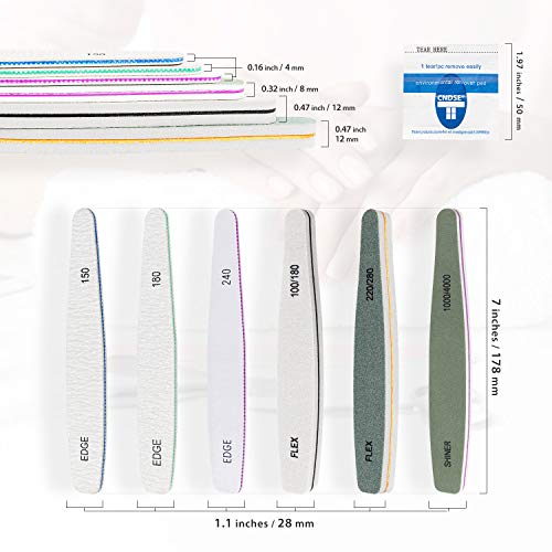 Nagelfeile, 6 Stück Professionelle Nagelfeilen Set für natürliche Nägel und Gelnägel, Doppelseitige Nagelfeilen Buffer… – Bild 5