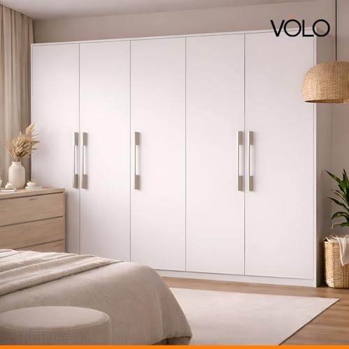 Image of VOLO Wardrobe and Cabinet Pull Handle - Versatile Handles for Wardrobes, Drawers, Sliding Closets, and Doors in Kitchens, Offices, and Bedrooms (SAC-35) (Satin, 288MM (12 Inch)) Pack of 1 piece