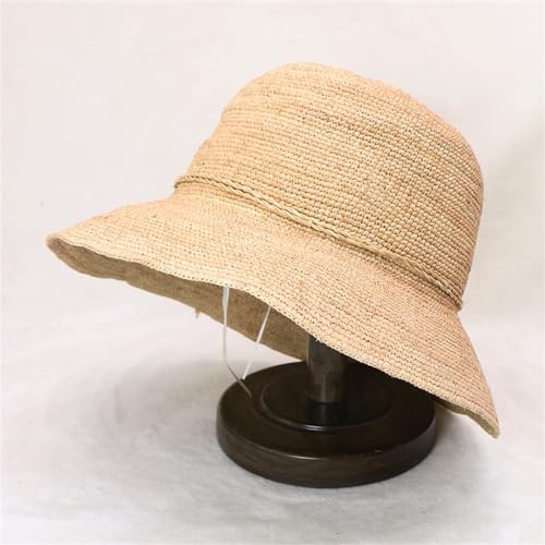 Dense Braided Raffia Hat Children Seaside Sun Hat Beach Sun Hat Foldable Sunscreen Hat4