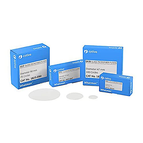 Whatman 1822047 Grade GF/C Glass Microfiber Filter, Binder Free, circle, 47 mm (Pack of 100)