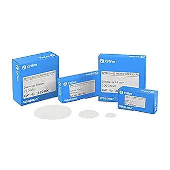 Whatman 1822-047 Glass Microfiber Binder Free Filter, 1.2 Micron, 6.7 s/100ml Flow Rate, Grade GF/C, 4.7cm Diameter - Pack of 100