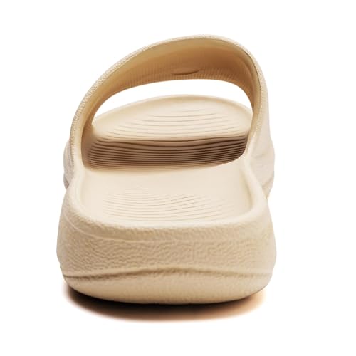 VIVASUN Women's Arch Support Waterproof Slip On EVA Slides,Beige,10-10.5 — view 3