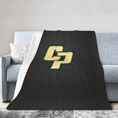 Cal Poly Mustangs Fleece Blanket, Very Soft Microfiber Flannel Blanket for Couch Warm and Cozy for All Seasons