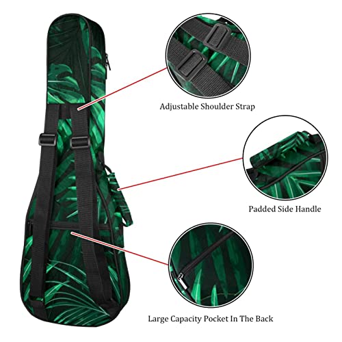 Housse pour ukulélé avec feuilles vertes de la jungle, rembourrage épais en éponge de 10 mm, sac de transport pour… - Les Beatles, Paul McCartney, John Lennon, RIngo Starr, George Harrison Housse pour ukulélé avec feuilles vertes de la jungle, rembourrage épais en éponge de 10 mm, sac de transport pour… – Image 4