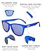 EPHIU Square Sports Polarized Sunglasses for Women and Men Mirror Lens Beach Sunglasses No Bounce No Slip for Running (Matt Touch Blue)