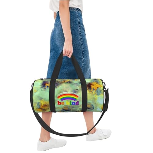 LGBT Pride Rainbow Flag Convertible Garment Bag with Shoulder Strap, Carry on Garment Duffel Bag for Men Women - Rolling Foldable for Travel Luggage Bags (Black) 7