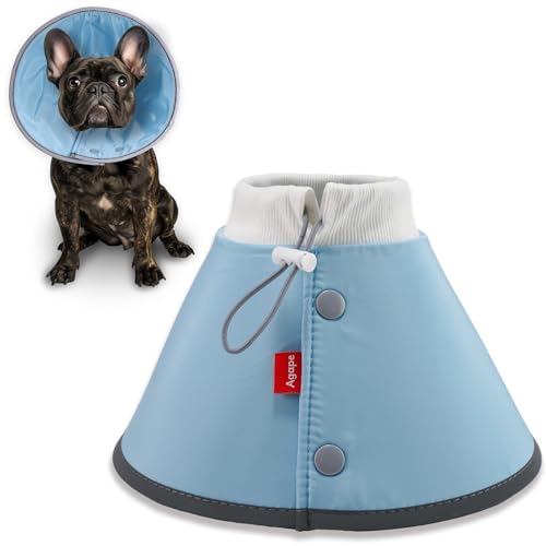Image of Agape Soft Dog Cone for Small Dogs & Cats, Recovery Collar to Stop Licking | Comfy E-Collar Alternative for Puppies, Adjustable Cloth Cone After Surgery, Protective Neck Cone for Kittens, Washable