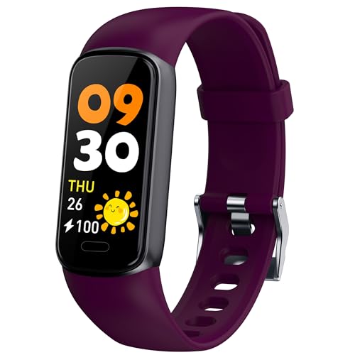 Runlio Fitness Tracker Smart Watch with Heart Rate Blood Oxygen, IP68 Waterproof Activity Trackers with Sleep Monitor, Steps Calorie Fitness Watch Pedometer for Android Phon