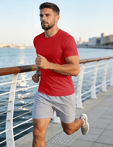 Image of MAGCOMSEN Men's Short Sleeve T-Shirt Quick Dry UPF 50+ Athletic Running Workout Fishing Top Tee Performance Shirts