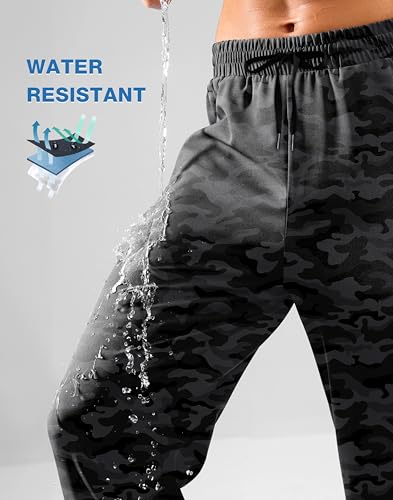 Image of Pudolla Men's Lightweight Hiking Pants Quick Dry Outdoor Sweatpants with Zipper Pockets for Athletic Workout Casual Travel