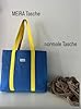 Generisch MEiRA Frottee Handtasche, Shopper, Strandtasche (Blau) #2