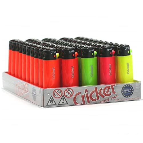 Cricket Lot de 50 briquets Mini Fluo