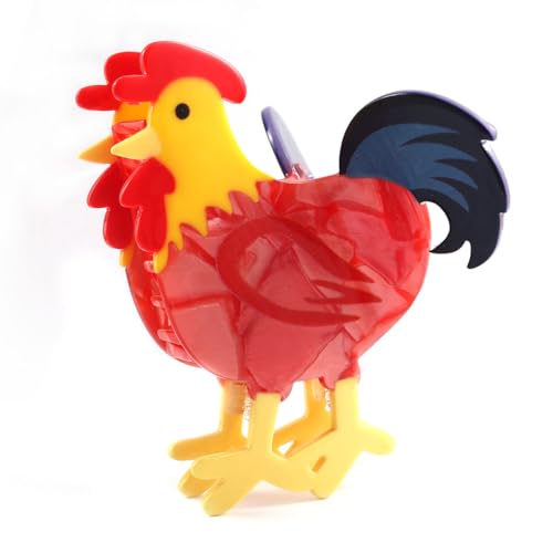 Chicken Claw Clip,Chicken Shape Animal Hair Clip,Big Rooster Hair Clip Animal Shape Hair Clips for women ,Acetate Barrettes For Girls New Big Claw Barrettes