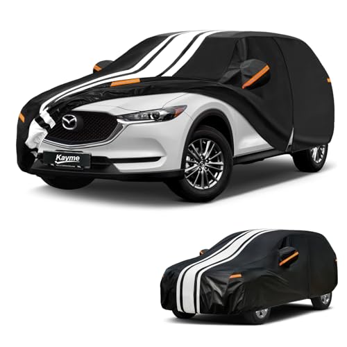 Image of Kayme Heavy Duty Car Cover for Mazda CX5 CX-5 (2012-2025) Waterproof | Gift with Tape /Towel /Bag, Outdoor Full Exterior Cover Rain Snow Sun UV Protection, Soft Cotton Inner Protect Vehicle Paint