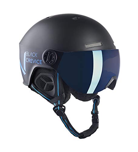 Casco de esquí Black Crevice Sölden con visor integrado para adultos unisex