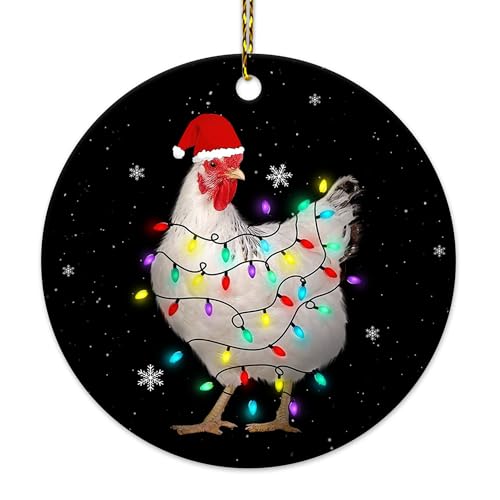 Hyturtle-Christmas-Ornament-Gifts-for-Chicken-Lover-Chicken-with-Hat-Santa-Christmas-Ceramic-Ornament-Cute-Farm-Animal-Lover-Gifts-for-Women-Girls-Kid-On-Birthday-Xmas-Tree-Hanging-Decoration Hyturtle Christmas Ornament Gifts for Chicken Lover Chicken with Hat Santa Christmas Ceramic Ornament Cute Farm Animal Lover Gifts for Women Girls Kid On Birthday Xmas Tree Hanging Decoration
