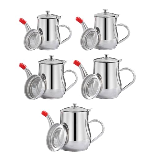 Image of ATORSE Oil Pot Kitchen Storage Oil Strainer Container for Kitchen Grease Restaurant 13oz